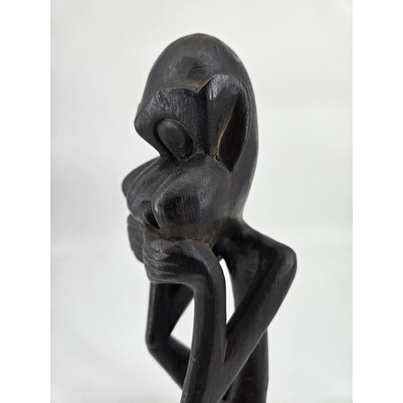 Vintage Senufo Carved African Folk Art Wooden Abstract Statue Figure - Picture 7 of 16